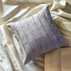 Grey Love Tune - Gray Suede Throw Pillow Cover