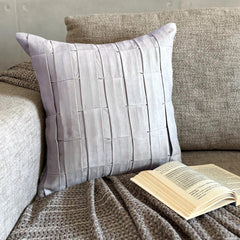 Grey Love Tune - Gray Suede Throw Pillow Cover