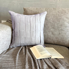Grey Love Tune - Gray Suede Throw Pillow Cover