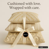 Tides - Aqua Blue Art Silk Throw Cushion Cover