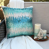Melting Aquas - Blue Art Silk Throw Pillow Cover