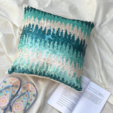 Melting Aquas - Blue Art Silk Throw Pillow Cover