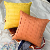 Yellow Love Tune - Yellow Suede Throw Pillow Cover