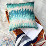 Melting Aquas - Blue Art Silk Throw Pillow Cover