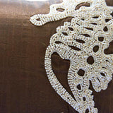 Ivory Sea Horse - Brown Art Silk Throw Pillow Cover