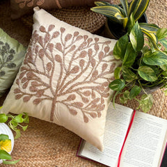 The Gold Tree - Gold Art Silk Decorative Euro Sham