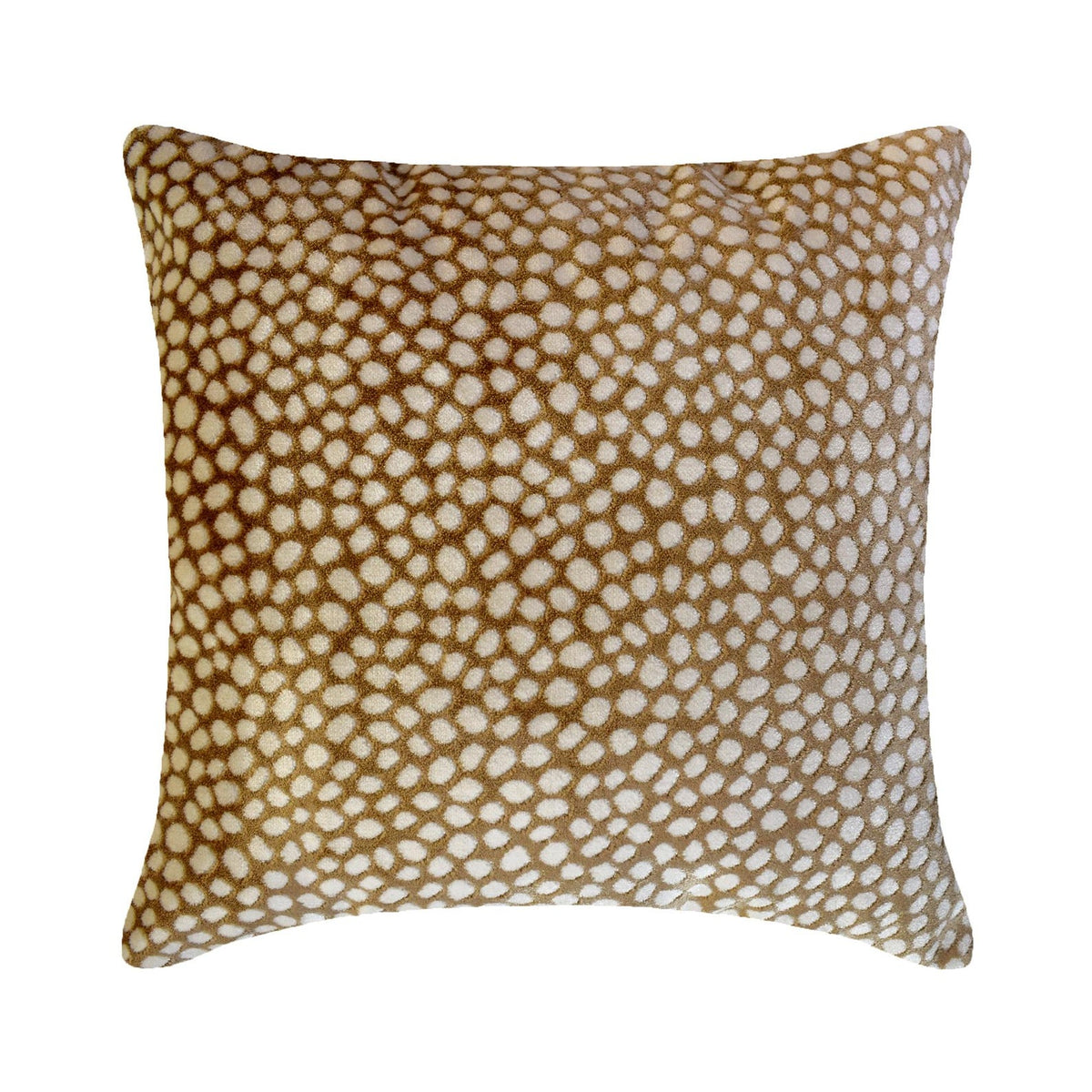 Beige Velvet Throw Cushion Cover - Spotted Safari