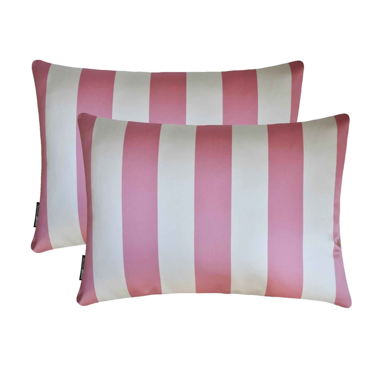 Pink Stripe Delight Lumbar Cushion Cover