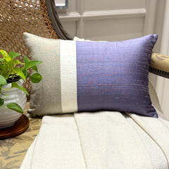 Purple Silk Essence Lumbar Cushion Cover