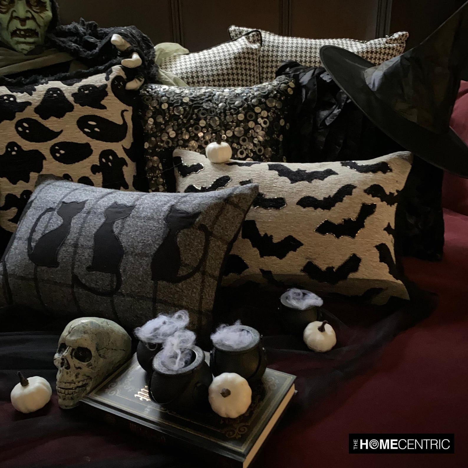 Gothic Bats Lumbar Cushion Cover