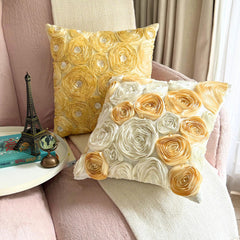 Gold Garden - Gold Art Silk Decorative Euro Sham
