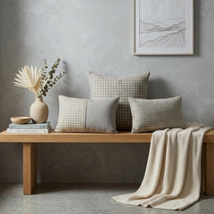 Gray Linen Lumbar Cushion Cover - Gray Terra Hound