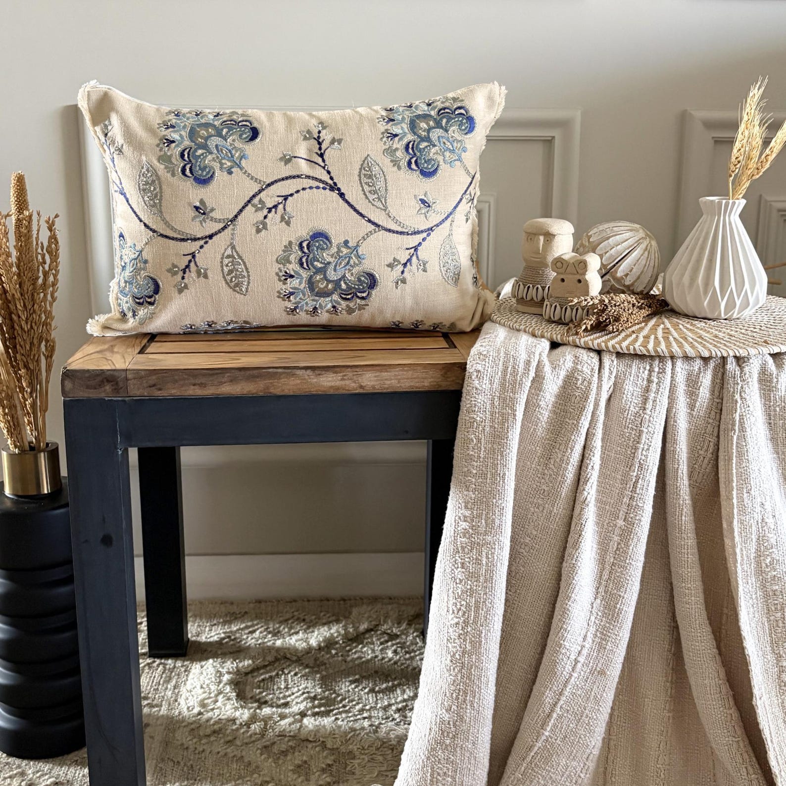 Floryn Lumbar Pillow Cover