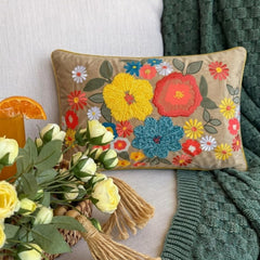 Floral Fiesta Lumbar Pillow Cover