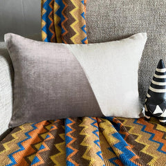 Velutinous Taupe Lumbar Pillow Cover