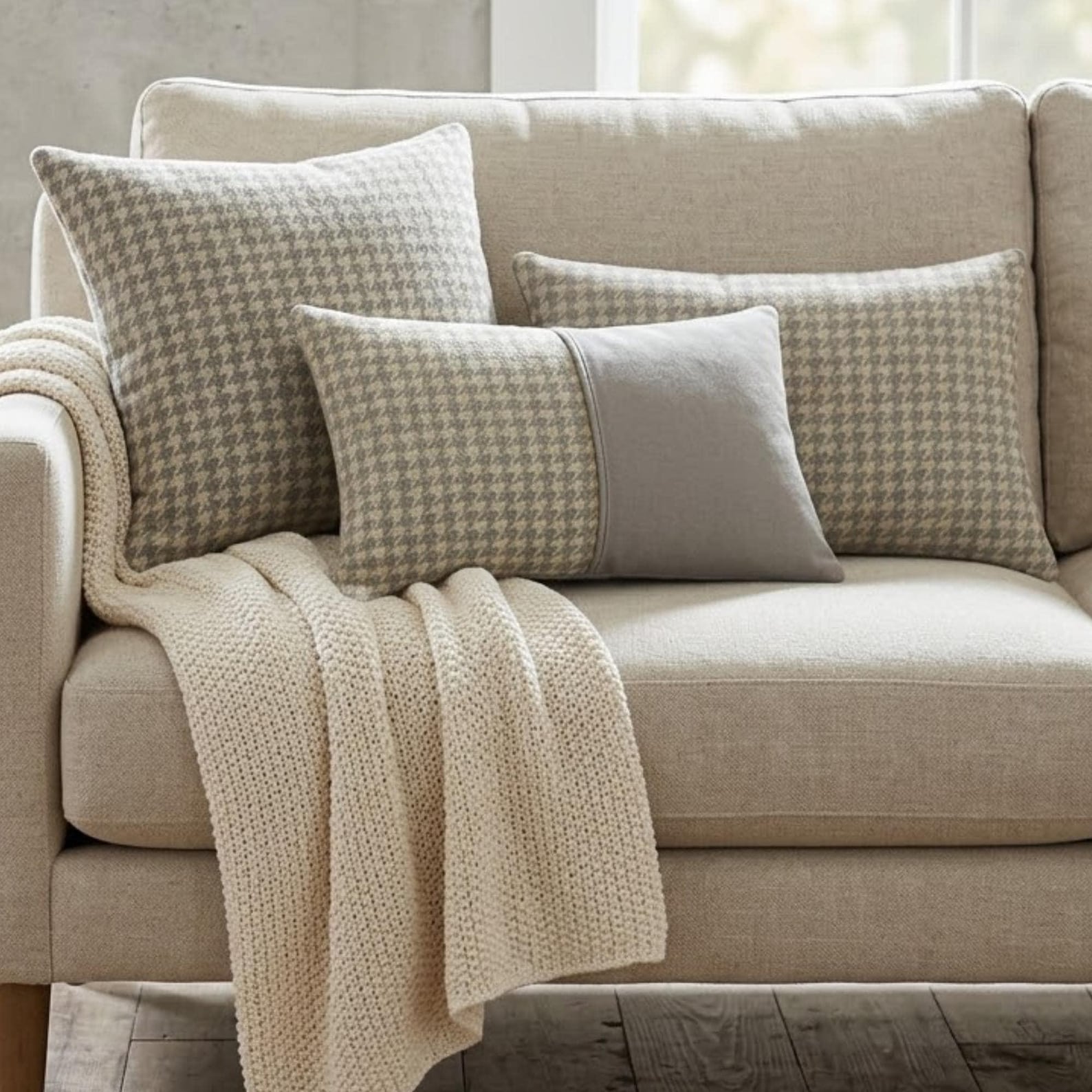 Gray Terra Hound Lumbar Cushion Cover