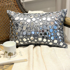 Anayna Grey Lumbar Pillow Cover