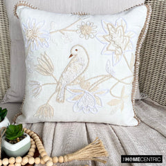 Ava White Throw Cushion Cover