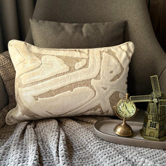 Abstract Drift Lumbar Pillow Cover