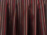 Broadway Red Stripes Printed Velvet Fabric By The Metre