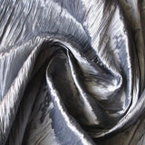 Silver Gray (Crushed) Art Silk / Faux Silk Fabric By The Metre