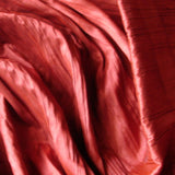 Rust (Crushed) Art Silk / Faux Silk Fabric By The Metre