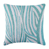 Arctic Layer Waves Blue Throw Pillow Cover