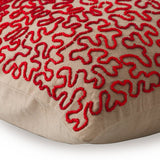 Blooming Maze - Mocha Cotton Linen Throw Pillow Cover