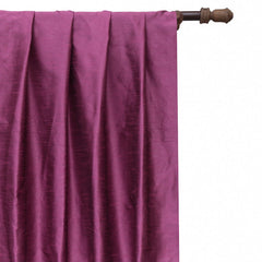 Boysenberry Purple Art Silk / Faux Silk Fabric By The Metre