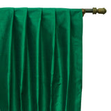Dark Emerald Green Art Silk Curtain Panels