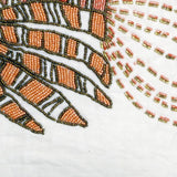 Koi Carp Orange Linen Throw Pillow Cover