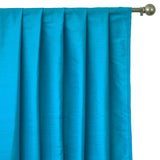 Peacock Blue Silk Dupioni Curtain Panels