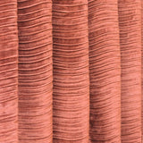 Rust Velvet With Pleats Fabric By The Metre, Rust Orange Velvet With Pleats Fabric