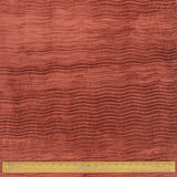 Rust Velvet With Pleats Fabric By The Metre, Rust Orange Velvet With Pleats Fabric