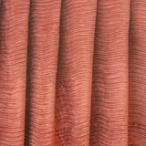 Rust Velvet With Pleats Fabric By The Metre, Rust Orange Velvet With Pleats Fabric