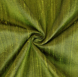 Olive Green Silk Dupioni Curtain Panels