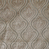 Pearl Beige Damask Jacquard Velvet Fabric By The Metre, 54 inches width