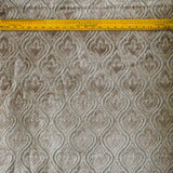 Pearl Beige Damask Jacquard Velvet Fabric By The Metre, 54 inches width