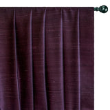 Dark Wine Silk Dupioni Curtain Panels