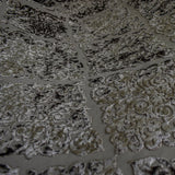 Charcoal Gray Damask Jacquard Velvet Fabric By The Metre, 54 inches width