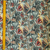 Cockatoo Love Sea Green, Red & Blue Cotton Spun Printed Fabric By The Metre, 54 inches width