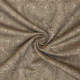Beige Damask With Copper Lurex Fabric By The Metre, 54 inches or 137 cm, Jacquard Fabric, Zari Woven Fabric
