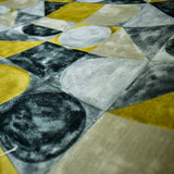 Gray, Chartreuse, Ivory Cotton Fabric by the Metre, 1 Metre Gray Cotton Fabric