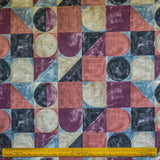 Burgundy, Brick Red Cotton Fabric by the Metre, 1 Metre Multi Cotton Fabric