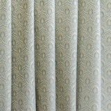 Teal & Cream Jacquard Weaved Fabric by the Metre, 1 Metre Blue Silk Fabric