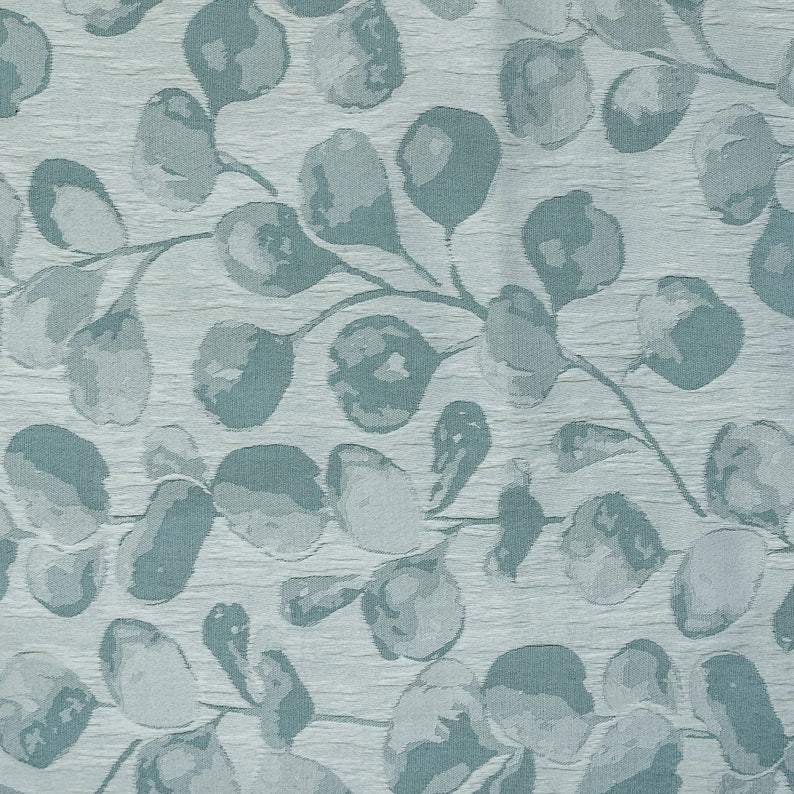 Blue Jacquard Fabric by the Metre, 1 Metre Blue Silk Fabric