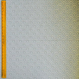 Teal & Cream Jacquard Weaved Fabric by the Metre, 1 Metre Blue Silk Fabric