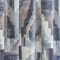 Shades of Gray & Brown Cotton Viscose Velvet Fabric by the Metre, 1 Metre