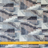 Shades of Gray & Brown Cotton Viscose Velvet Fabric by the Metre, 1 Metre