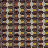 Brown Gray Jacquard Velvet Fabric by the Metre